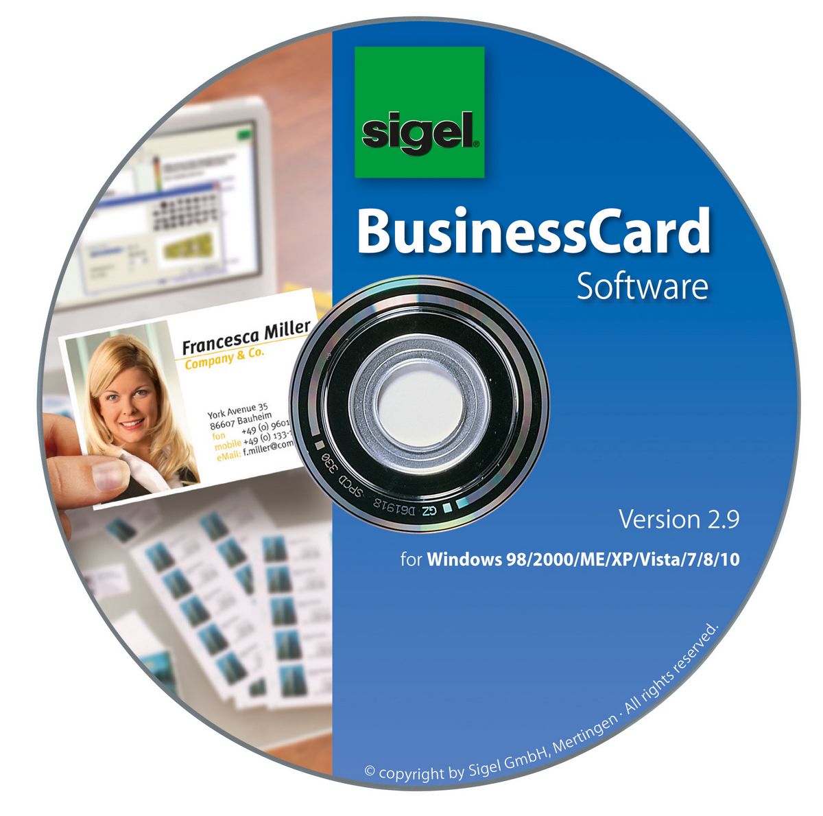 BusinessCard Software, Software for Business Cards by Sigel