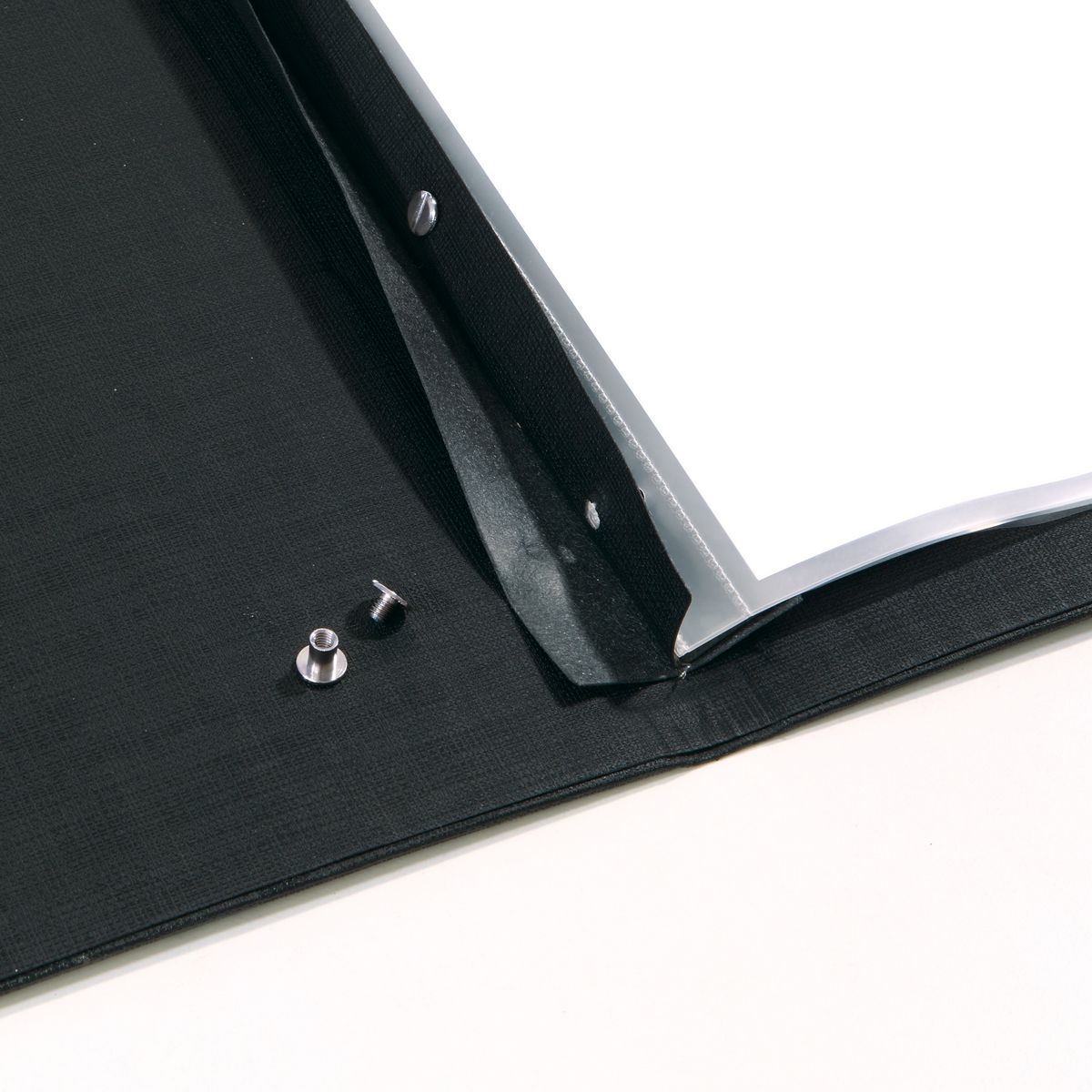 Sigel SM104 Speisekarten-Mappe A4 - 6 Sichthüllen, Schwarz Mit Goldprägung