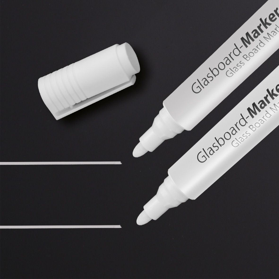 Glass Board Markers, 23 mm round nib by Sigel