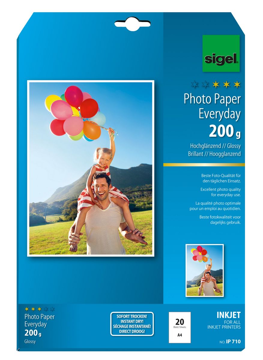 Carta fotografica Everyday plus, InkJet by Sigel