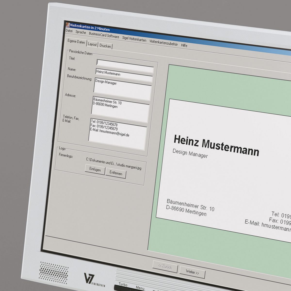 Sigel Visitenkarten In 2 Minuten Download Visitenkarten, 3C von Sigel