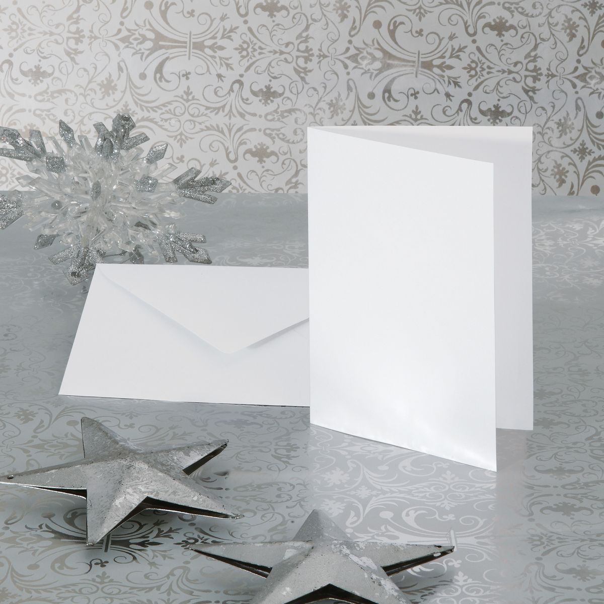 Craft UK 2258 Lot de 25 cartes et enveloppes Blanc 25,4 x 17,8 cm